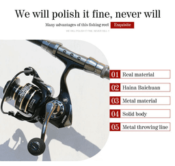image-12BB Metal Spinning Fishing Reel 5.2:1 Freshwater Saltwater Left Right