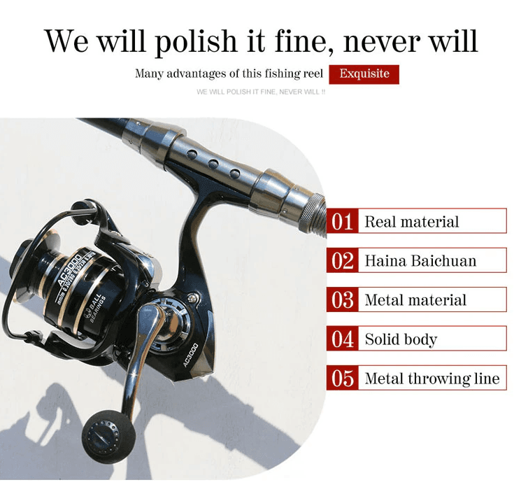 image-12BB Metal Spinning Fishing Reel 5.2:1 Freshwater Saltwater Left Right