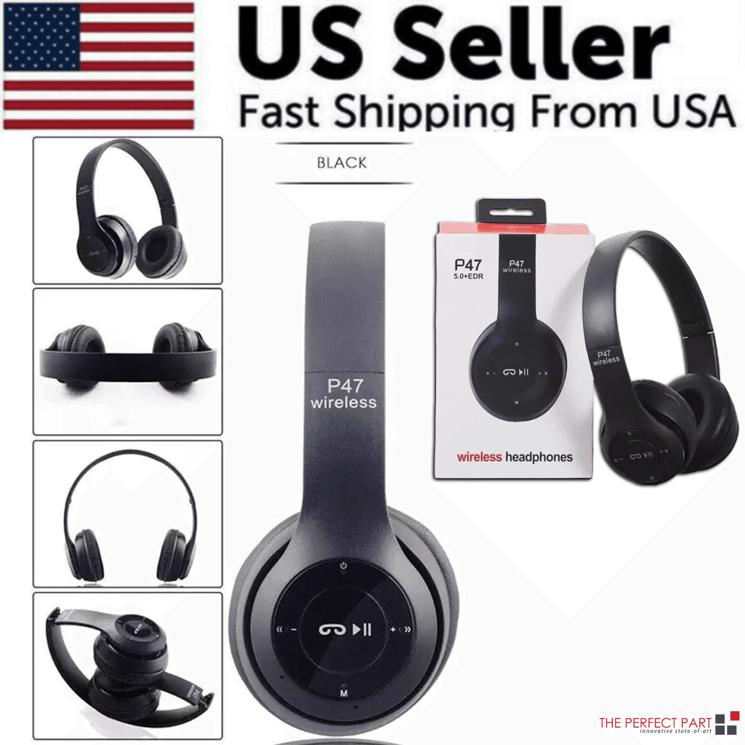 image-Wireless Bluetooth 5.0 Headphones Headset Over-Ear FM Radio MIC