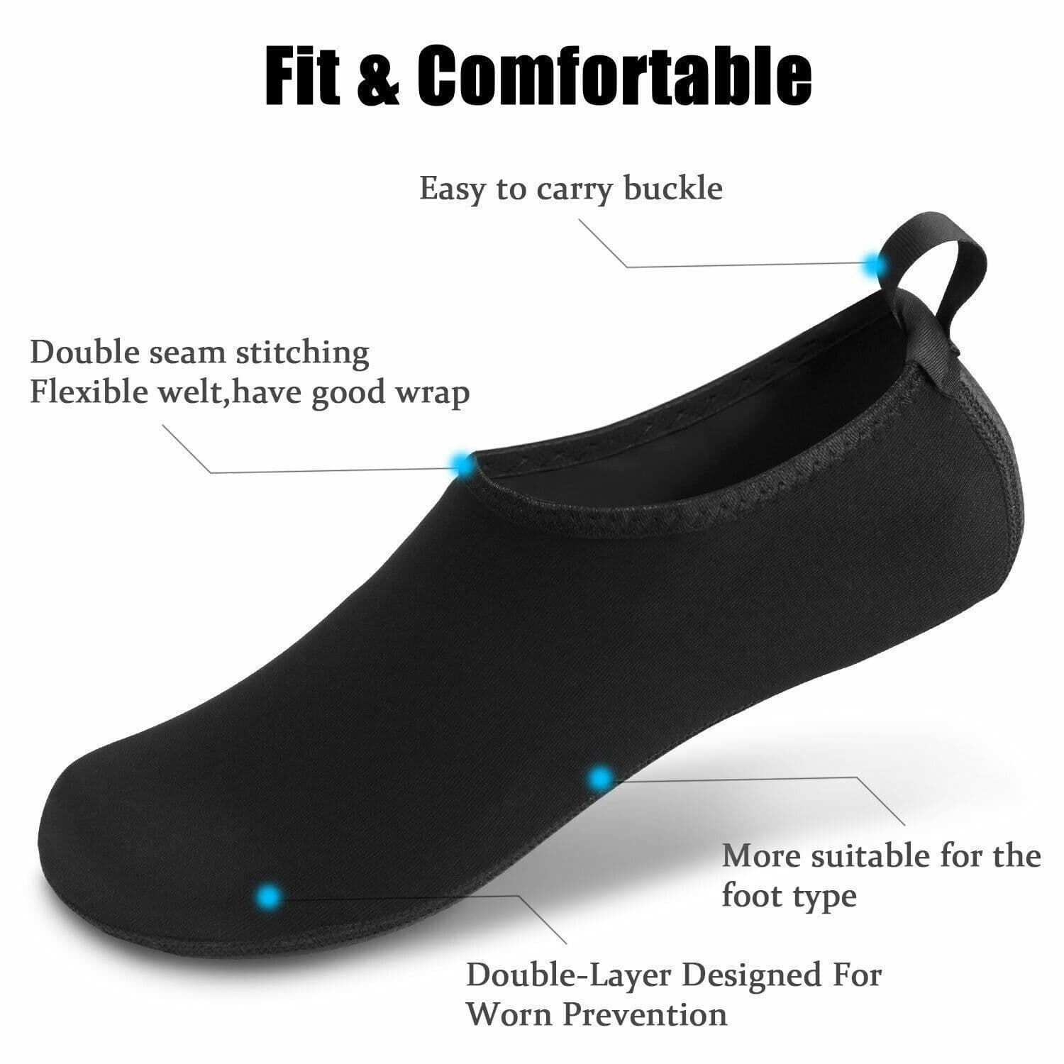 image-Water Shoes Men Women Skin Socks Aqua Surf Beach Yoga Swim Barefoot