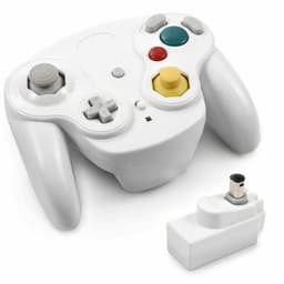 image-Wireless Game Controller With Adapter For Original Gamecube Retro
