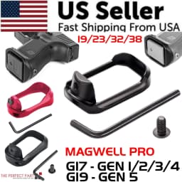image-Anodized Aluminum Flared Magwell For Glock 19/17/22/24/31/34/35/37 Gen