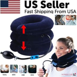 image-Cervical Neck Traction Device Collar Brace Support Pain Relief