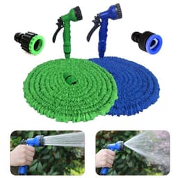 image-Expanding Expandable Flexible Garden Water Hose w Spray Nozzle 25, 50,