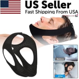 image-Anti Snoring Chin Strap Sleep Apnea Snore Stop Belt Snoreless Sleep