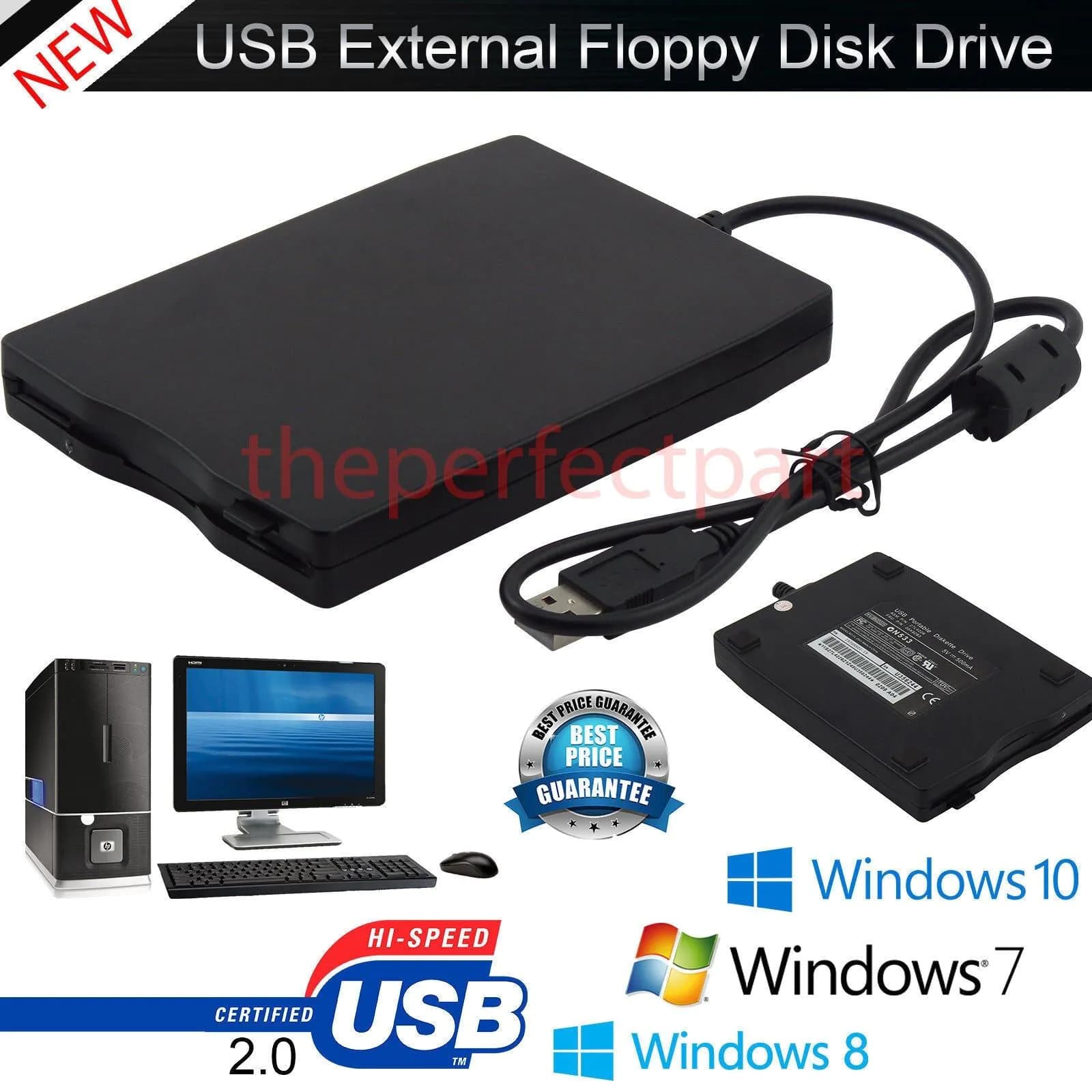 image-3.5” USB 2.0 Data External Floppy Disk Drive 1.44MB For Laptop PC Win