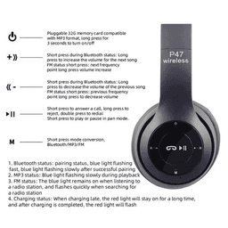 image-Wireless Bluetooth 5.0 Headphones Headset Over-Ear FM Radio MIC