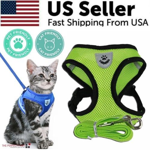 image-Cat Dog Pet Harness Adjustable Control Vest Dogs Reflective S M L XL