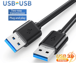 image-USB 3.0 A Male to A Male Cable Data Transfer Super Speed Power Charger