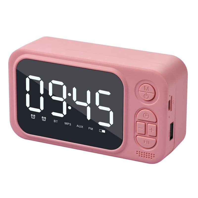 image-Alarm Clock Bluetooth Speaker Outdoor Portable Wireless