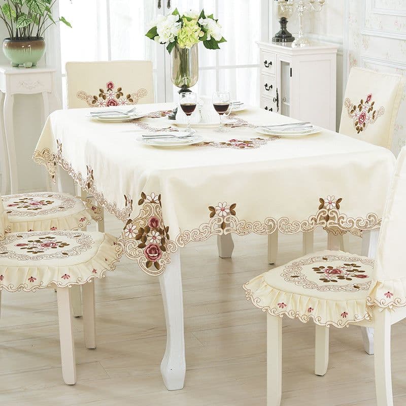 image-220 European-style embroidered table cloth chair cover fabric table flag decoration coffee table cloth home table cloth factory wholesale