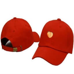 image-Peach Embroidery Peaked Cap For Women