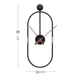 image-Creative Metal Wall Clock Modern Design Minimalist Style Iron Art Wall Clock for Living Room Wall Watch Home Decor 38x14cm