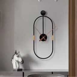 image-Creative Metal Wall Clock Modern Design Minimalist Style Iron Art Wall Clock for Living Room Wall Watch Home Decor 38x14cm