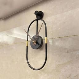 image-Creative Metal Wall Clock Modern Design Minimalist Style Iron Art Wall Clock for Living Room Wall Watch Home Decor 38x14cm