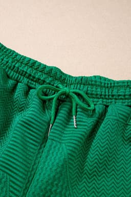 image-Skobeloff Textured Ruffle Split Top & Shorts Set