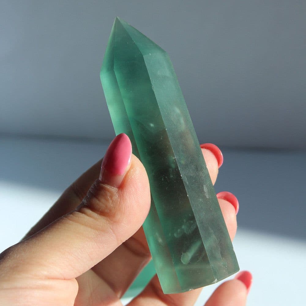 image-Natural Crystal Column Stone Quartz of Various Materials Magic wand heals energy stone point water cup bottel Ornament replace