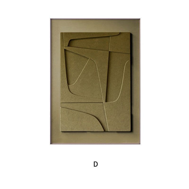 image-Three-dimensional Abstract Silent Style Geometric Morandi Hanging Painting