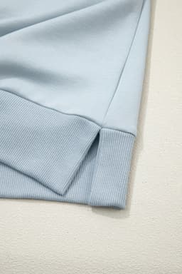 image-Light Grey Half Zip Polo Tee Casual Pant Set