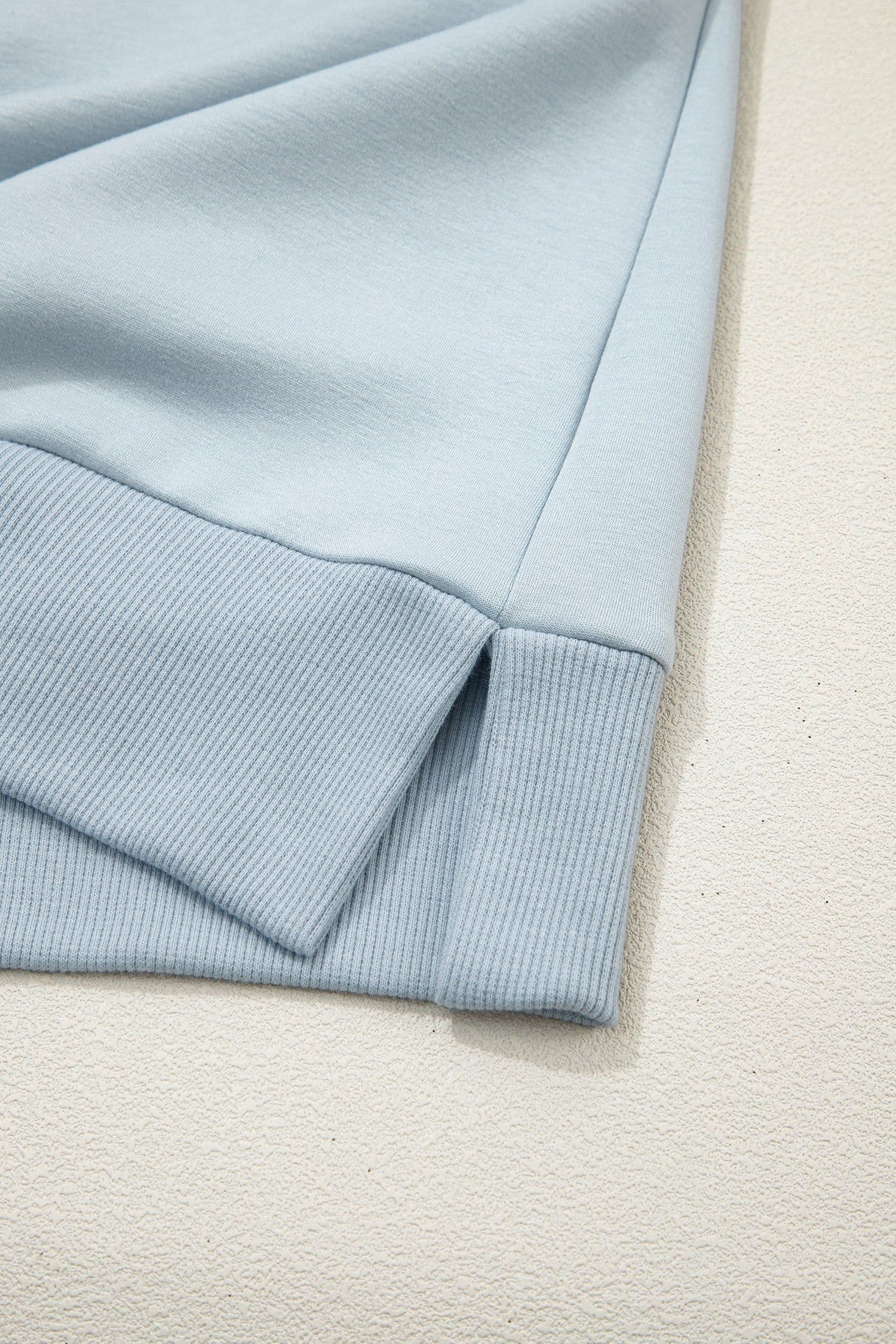 image-Light Grey Half Zip Polo Tee Casual Pant Set