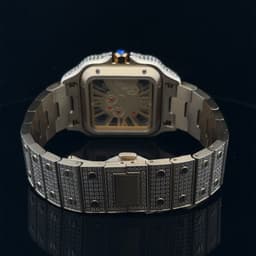 image-ENGIMA STEEL YELLOW GOLD MOISSANITE WATCH ICED OUT I 590062