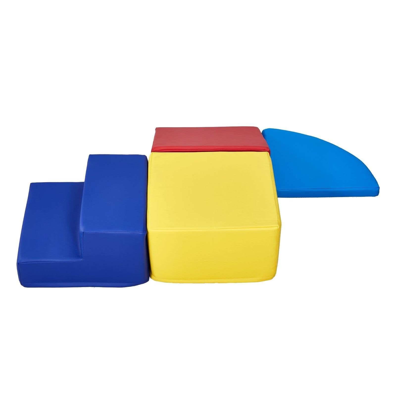 image-VEVOR Climbing Toys, 4-Piece Set, Foam Climbing Toys for Toddlers 6 Months to 3 Years Old, PU Leather Climbing Blocks, Indoor Climb and Crawl Activity Playset for Crawling & Sliding, Easy to Clean