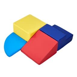 image-VEVOR Climbing Toys, 4-Piece Set, Foam Climbing Toys for Toddlers 6 Months to 3 Years Old, PU Leather Climbing Blocks, Indoor Climb and Crawl Activity Playset for Crawling & Sliding, Easy to Clean