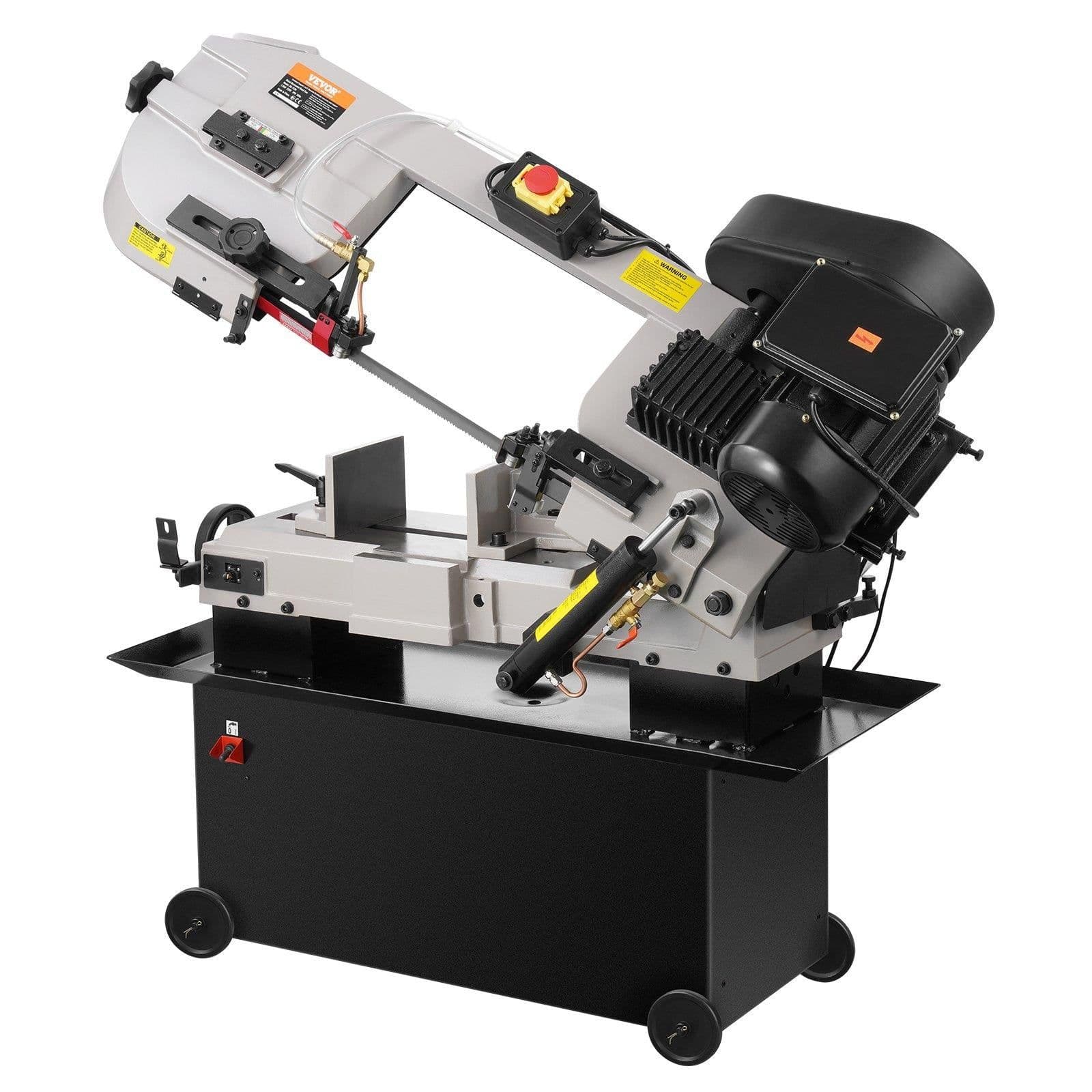 image-VEVOR Metal Horizontal Band Saw, 7 x 12 in Rectangular Cutting Capacity, 110/220V Metal Vertical Cutting Bandsaw with 1.1 kW Motor, 0-45° Angle Adjustment, Variable Speed, for Metal, Wood, and Plastic