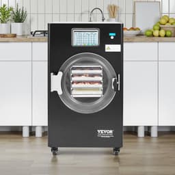 image-VEVOR Vacuum Freeze Dryer Machine, 8.8-13.2 LBS/Batch Food Freeze Drying Machine with 4-Layer Trays, Vacuum Pump, Adjustable Timer and Temperature Control, for Fruits Vegetables Meat, Black