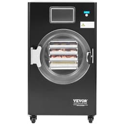 image-VEVOR Vacuum Freeze Dryer Machine, 8.8-13.2 LBS/Batch Food Freeze Drying Machine with 4-Layer Trays, Vacuum Pump, Adjustable Timer and Temperature Control, for Fruits Vegetables Meat, Black
