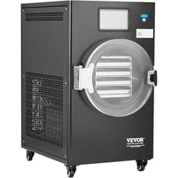 image-VEVOR Vacuum Freeze Dryer Machine, 8.8-13.2 LBS/Batch Food Freeze Drying Machine with 4-Layer Trays, Vacuum Pump, Adjustable Timer and Temperature Control, for Fruits Vegetables Meat, Black