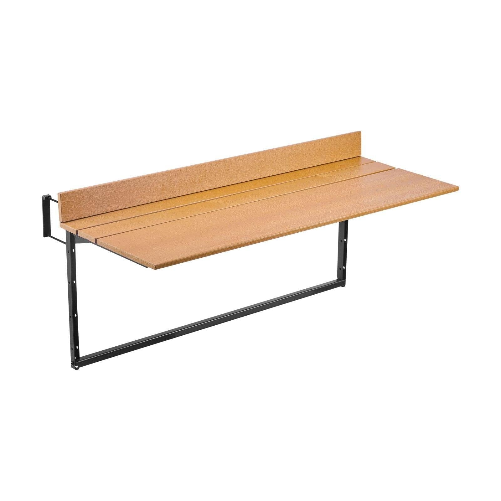 image-VEVOR Balcony Hanging Table, 15 x 39 in Folding Balcony Railing Table, Outdoor Balcony Bar Table for Railings, 5-Level Adjustable, Fit Railing from 1" to 5.3", Serving Table for Patio & Deck