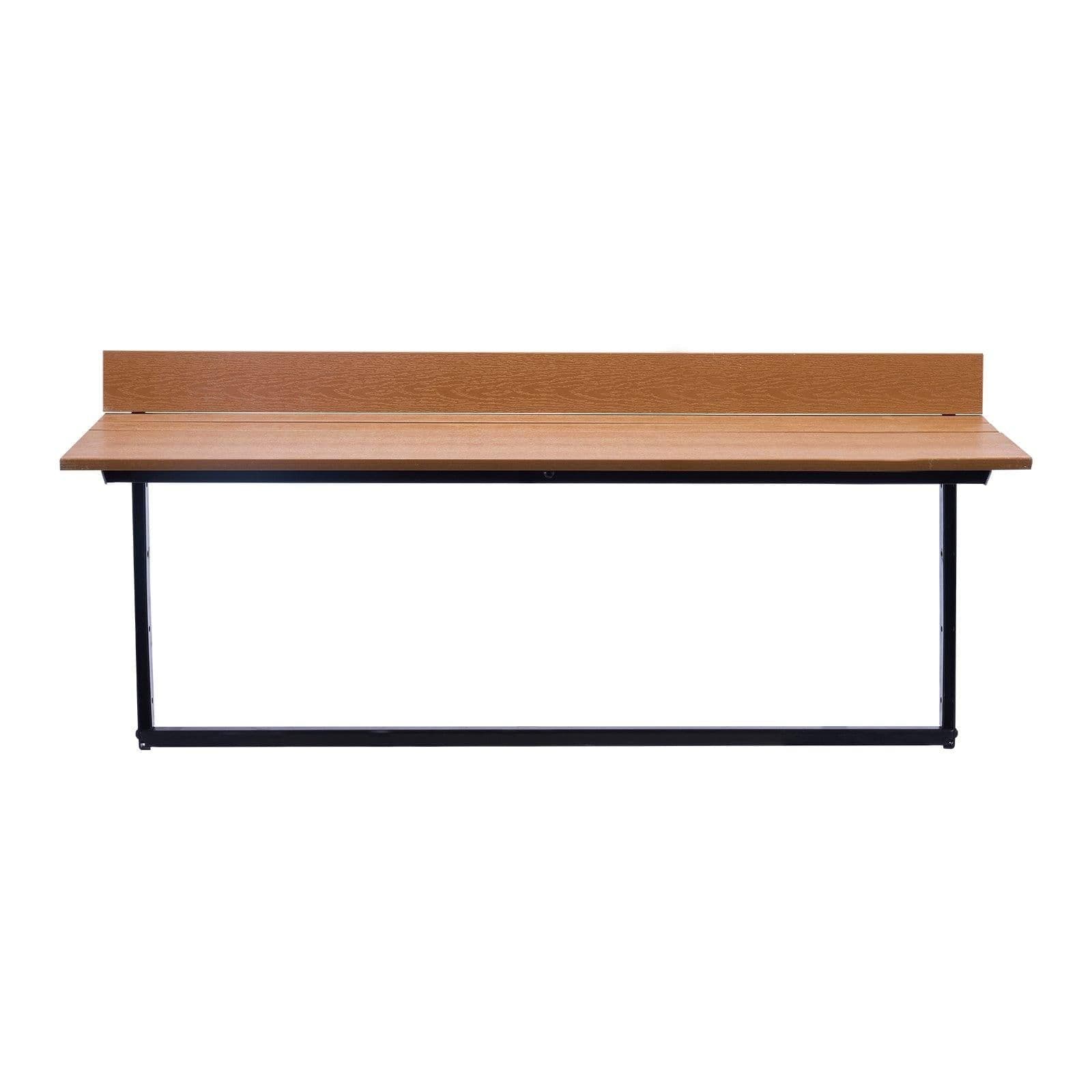 image-VEVOR Balcony Hanging Table, 15 x 39 in Folding Balcony Railing Table, Outdoor Balcony Bar Table for Railings, 5-Level Adjustable, Fit Railing from 1" to 5.3", Serving Table for Patio & Deck