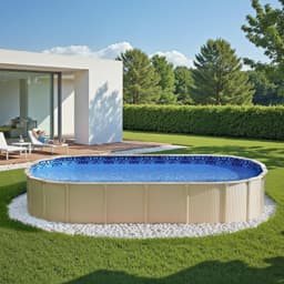 image-VEVOR 18-Foot-by-33-Foot Oval Pool Liner for Unibead Above Ground Swimming Pools, Standard Gauge, 52inch Wall Height