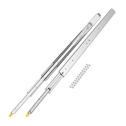 image-VEVOR 1 Pair Full Extension Drawer Slides 18 20 22 28 30 32 36 38 40 44 48 52 56 60 in, 500 lbs Load Capacity Locking Drawer Slides, Ball Bearing with Lock Side Mount Drawer Slide Rail