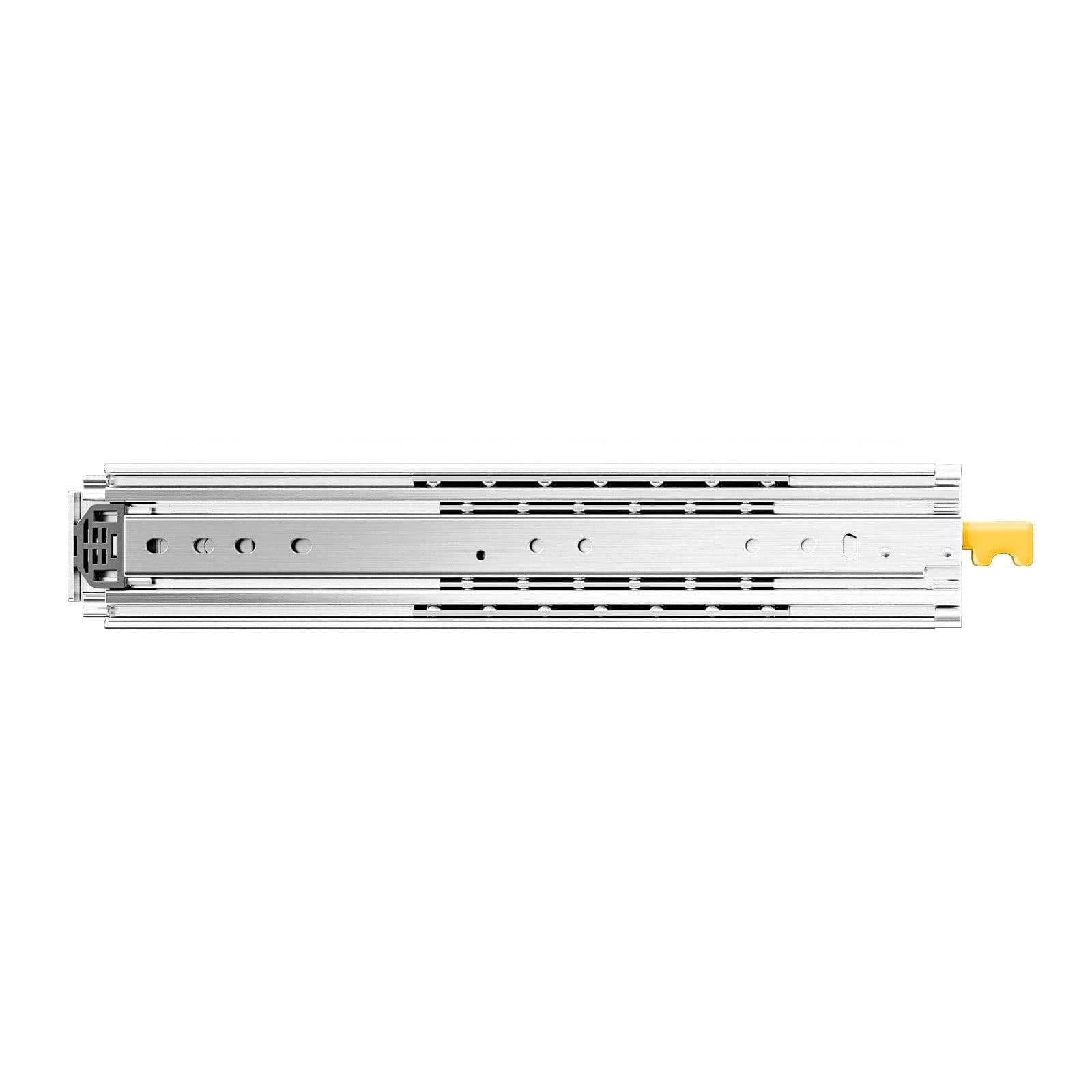image-VEVOR 1 Pair Full Extension Drawer Slides 18 20 22 28 30 32 36 38 40 44 48 52 56 60 in, 500 lbs Load Capacity Locking Drawer Slides, Ball Bearing with Lock Side Mount Drawer Slide Rail