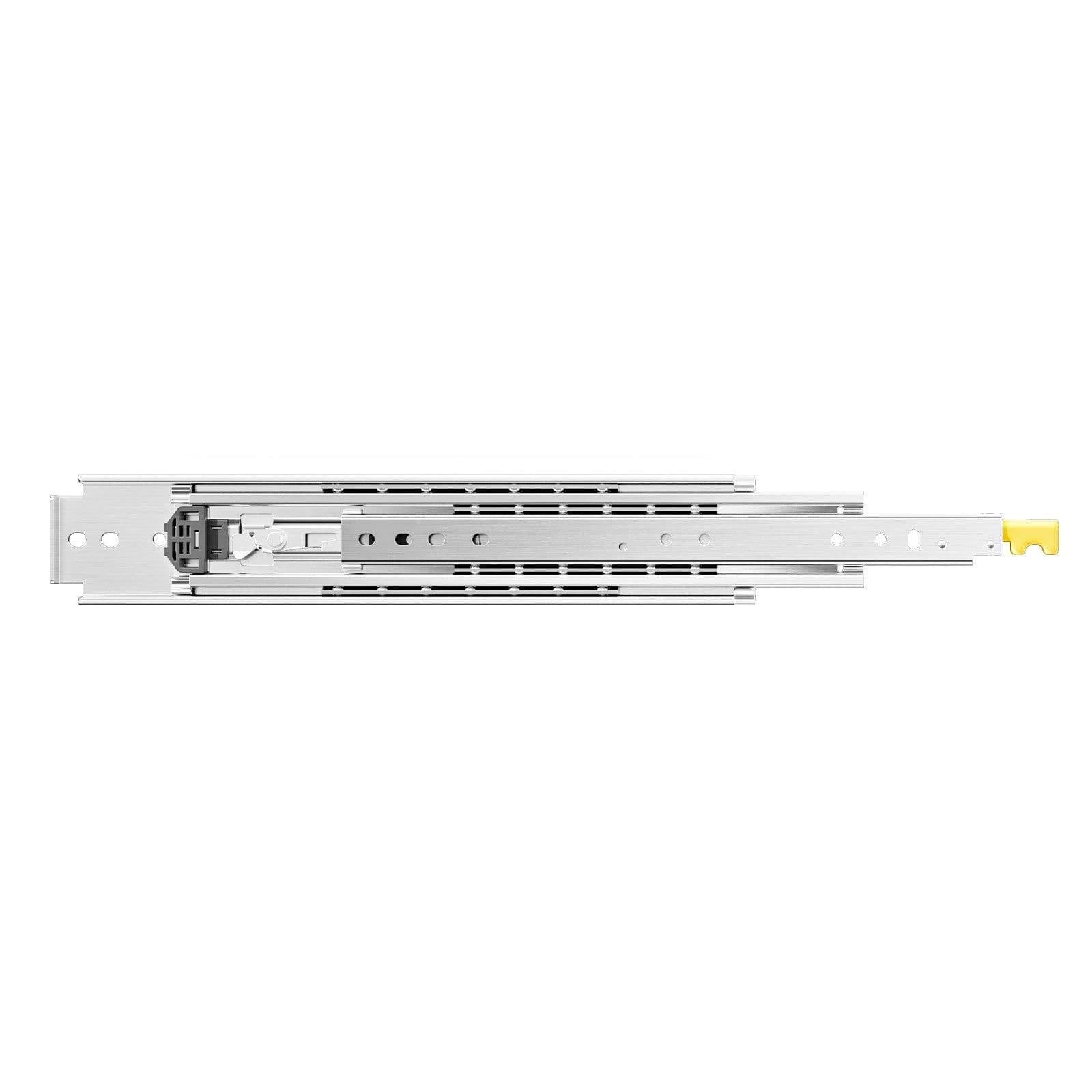image-VEVOR 1 Pair Full Extension Drawer Slides 18 20 22 28 30 32 36 38 40 44 48 52 56 60 in, 500 lbs Load Capacity Locking Drawer Slides, Ball Bearing with Lock Side Mount Drawer Slide Rail