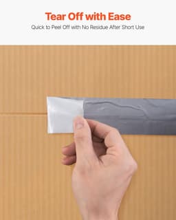 image-VEVOR 5-Pack Duct Tape, 2 in x 30 Yards, No Residue Strong Adhesive Waterproof Temperature-Resistant Heavy Duty Duct Tape, Tear by Hand, for Indoor Outdoor Repair, Industrial, All Weather, Sliver