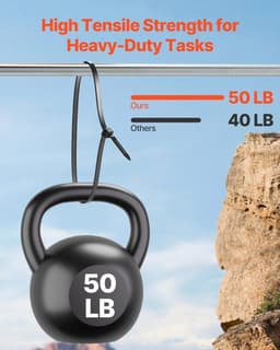 image-VEVOR 1000 Pack Cable Zip Ties, 12-inch Heavy Duty Cable Wire Ties with 50LBS High Tensile Strength, Multi-Purpose Self-Locking Nylon Tie Wraps, Heat & Cold Resistant for Indoor and Outdoor Use