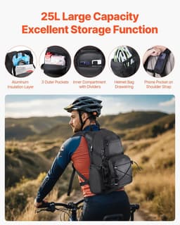image-VEVOR Hydration Backpack, 25L Insulated Hydration Pack Backpack with 2L TPU Water Bladder, Hiking Water Backpack with Storage for Men Women, Hydro Water Daypack for Hiking Running Cycling Camping