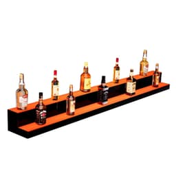 image-VEVOR LED Lighted Liquor Bottle Display, 2 Tiers 72 Inch Commercial Illuminated Home Bar Shelf, 2 Steps Whiskey Rack Stand, Acrylic Drink Shelves with RF Remote & App Control, and Multicolor lighting