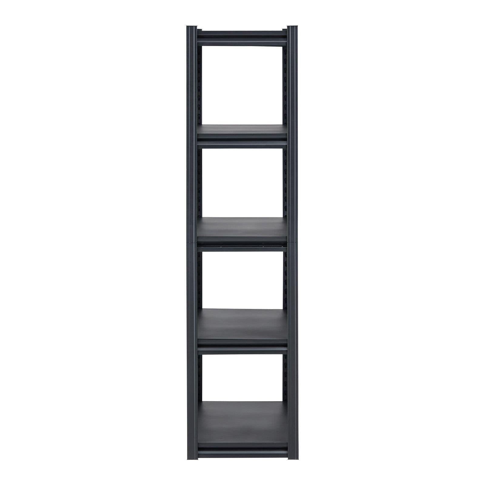 image-VEVOR Storage Shelves, 2000 lbs, 5 Tier Garage Storage Shelving, 16" D x 32" W x 63" H Adjustable Metal Shelves for Garage Shelves Utility Rack Shelf, Ideal for Kitchen, Warehouse, Basement, Black