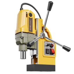 image-VEVOR Magnetic Drill, 1200W Motor 1.6 in Boring Diameter, 2810 lbf Electric Mag Drill Press, with 2 Coring Bits, Variable Speed, Drilling Machine for Metal Surface, Home Improvement Industry, Yellow
