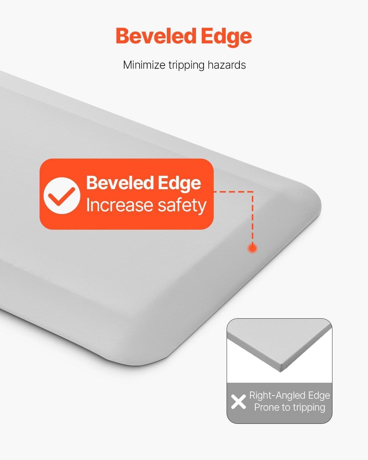 image-VEVOR Fall Mat for Elderly, 3/4-inch Thickened Fall Prevention Pad with Beveled Edge, Anti-Slip Bedside Safety Floor Mat for Seniors, Handicaps, Patients (24 x 70 inch)