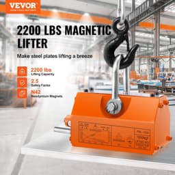 image-VEVOR Magnetic Lifter, 2200lbs/1000kg Pulling Capacity, 2.5 Safety Factor, Neodymium & Steel, Lifting Magnet with Release, Permanent Lift Magnets, Heavy Duty Magnet for Hoist, Shop Crane, Block, Board