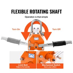 image-VEVOR Magnetic Lifter, 2200lbs/1000kg Pulling Capacity, 2.5 Safety Factor, Neodymium & Steel, Lifting Magnet with Release, Permanent Lift Magnets, Heavy Duty Magnet for Hoist, Shop Crane, Block, Board