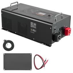 image-VEVOR Pure Sine Wave Inverter Charger, 6000 Watt, DC 48V to AC 120V Power Inverter with LCD Display, Remote Control, Solar Inverter for Off-Grid Solar RV Boat Home, Compatible with Various Batteries