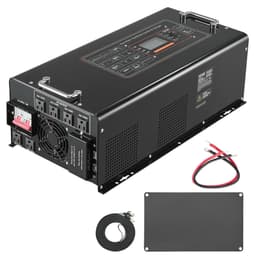 image-VEVOR Pure Sine Wave Inverter Charger, 6000 Watt, DC 48V to AC 120V Power Inverter with LCD Display, Remote Control, Solar Inverter for Off-Grid Solar RV Boat Home, Compatible with Various Batteries