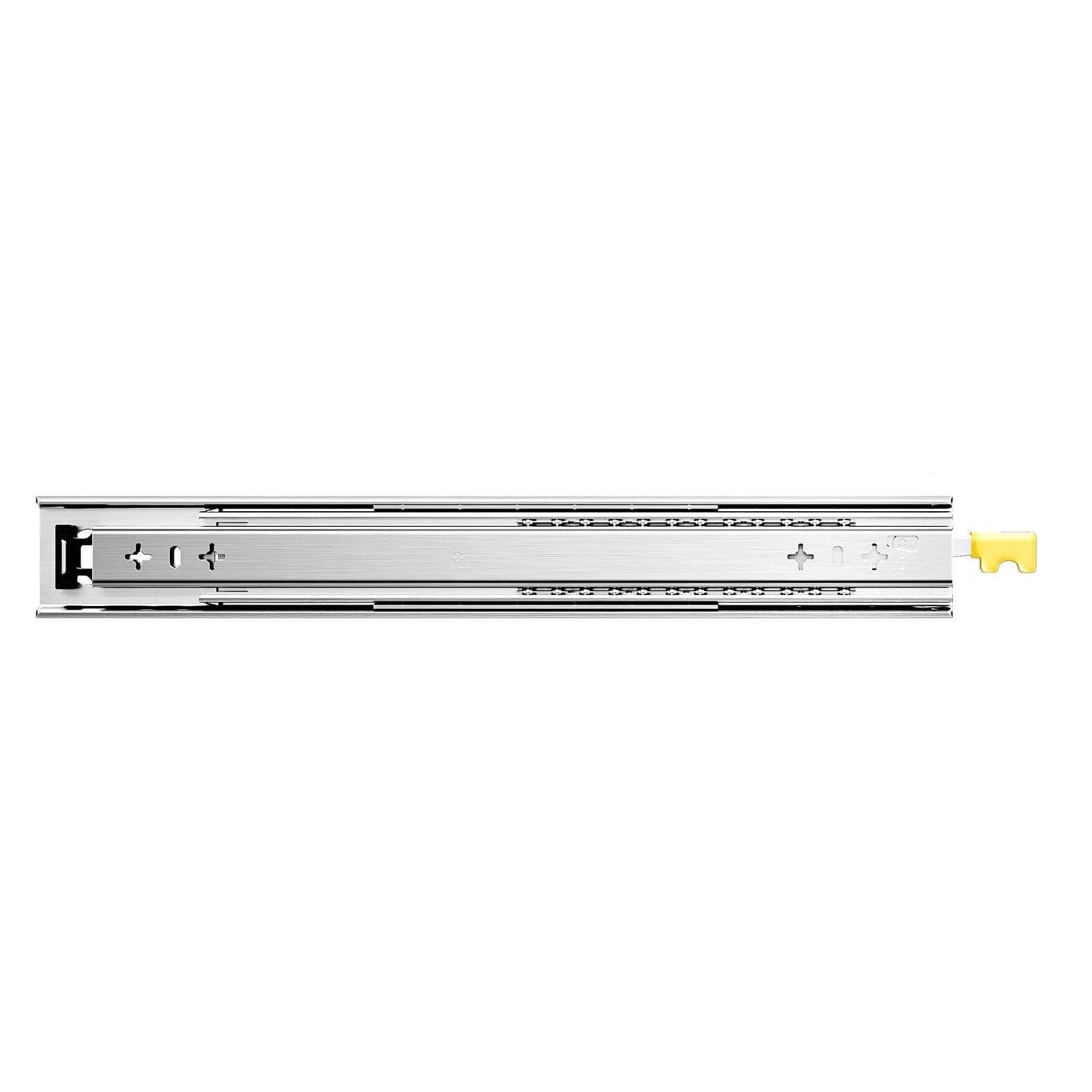 image-VEVOR Heavy Duty Drawer Slides 16inch, 1 Pair Locking Drawer Slides 250lbs Load Capacity, Side Mount Ball Bearing, 3-Fold Full Extension