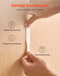 image-VEVOR Picture Hanging Strips, 34 Pairs, Large Picture Hangers with Removable Adhesive, Hook & Loop Strips, Wall Hanging Strips for Damage Free Picture Hanger, Mounting of Photos, Frames, Wall Decor